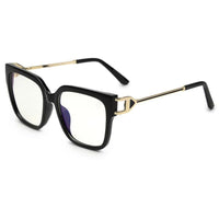DayLight Transparent/Black Large Full Rim Square Sunglasses for Men & Women — Hashtag Eyewears