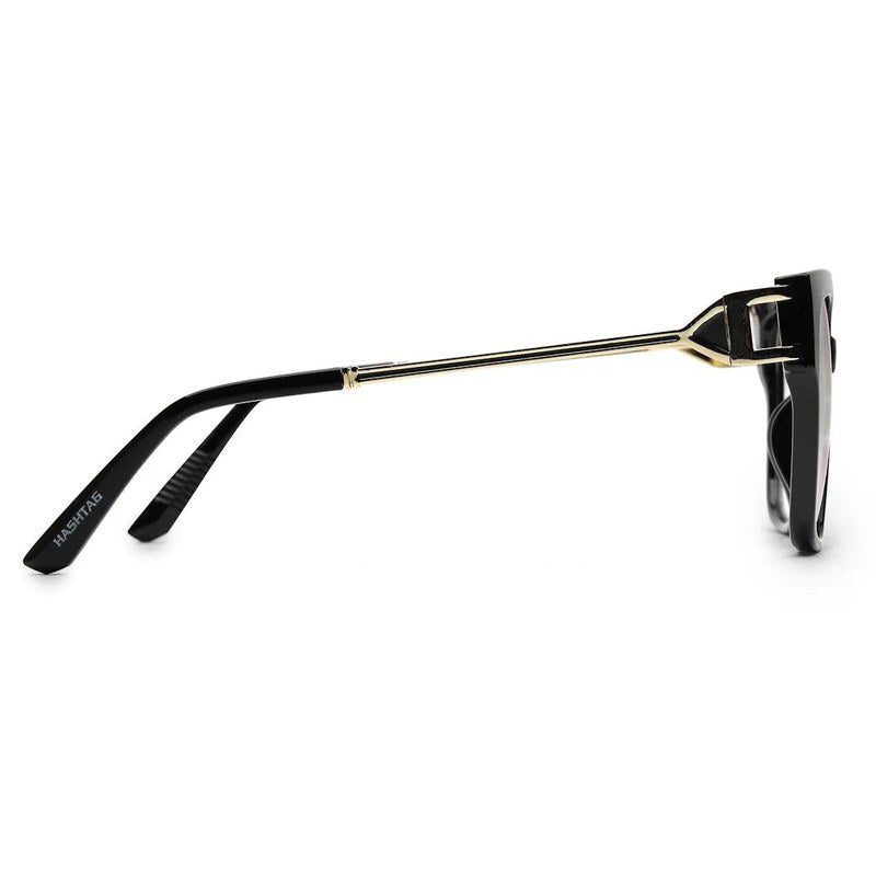 DayLight Transparent/Black Large Full Rim Square Sunglasses for Men & Women — Hashtag Eyewears