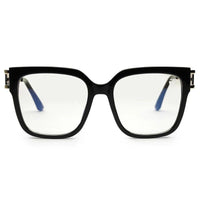 DayLight Transparent/Black Large Full Rim Square Sunglasses for Men & Women — Hashtag Eyewears