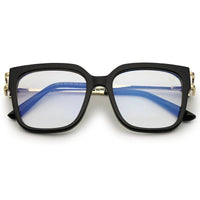 DayLight Transparent/Black Large Full Rim Square Sunglasses for Men & Women — Hashtag Eyewears