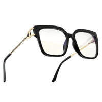 DayLight Transparent/Black Large Full Rim Square Sunglasses for Men & Women — Hashtag Eyewears