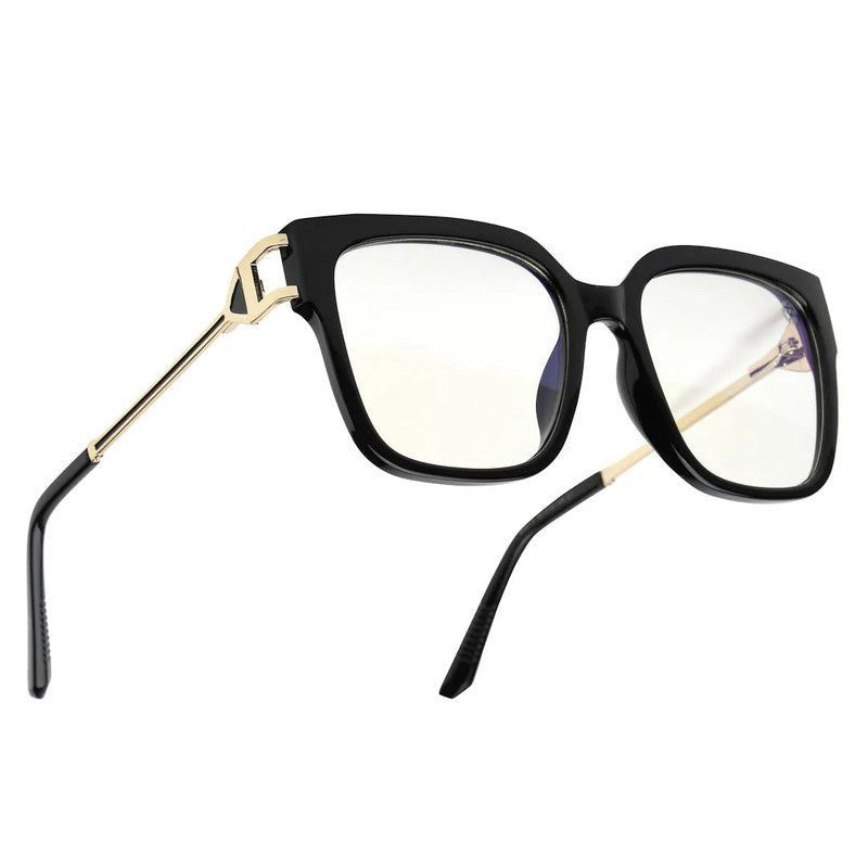 DayLight Transparent/Black Large Full Rim Square Sunglasses for Men & Women — Hashtag Eyewears