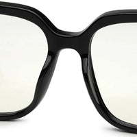 DayLight Transparent/Black Large Full Rim Square Sunglasses for Men & Women — Hashtag Eyewears