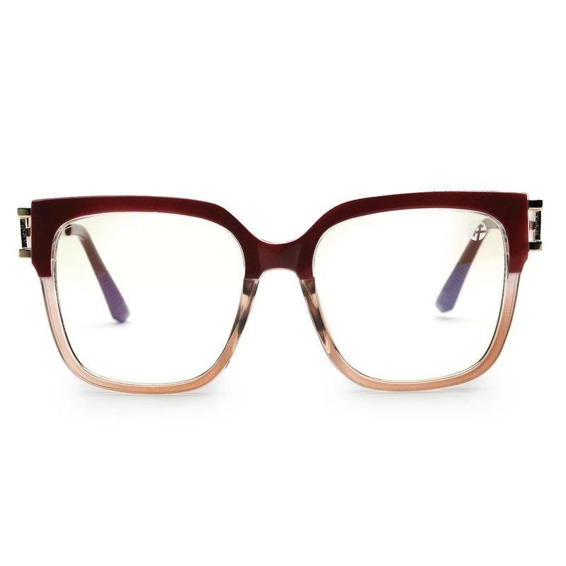 DayLight Transparent/Brown Large Full Rim Square Sunglasses for Men & Women — Hashtag Eyewears