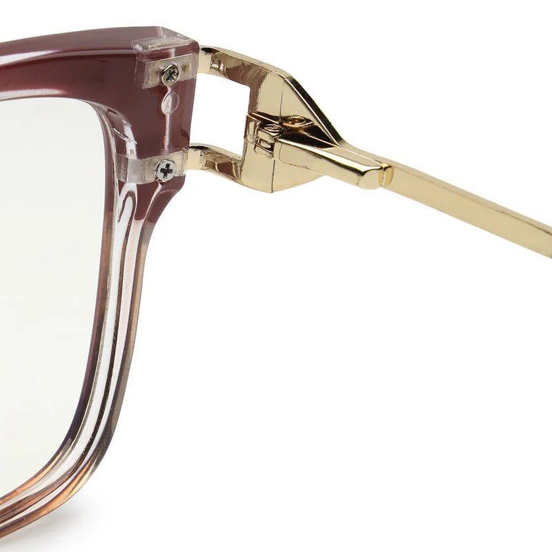 DayLight Transparent/Brown Large Full Rim Square Sunglasses for Men & Women — Hashtag Eyewears