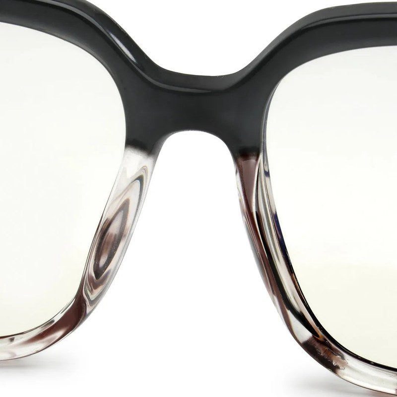 DayLight Transparent/Grey Large Full Rim Square Sunglasses for Men & Women — Hashtag Eyewears