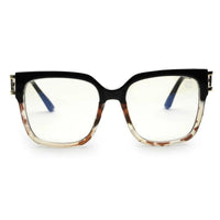 DayLight Transparent/Purple Large Full Rim Square Sunglasses for Men & Women — Hashtag Eyewears