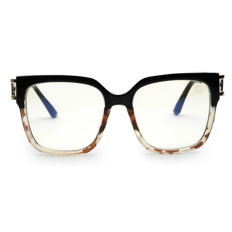 DayLight Transparent/Purple Large Full Rim Square Sunglasses for Men & Women — Hashtag Eyewears