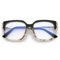 DayLight Transparent/Purple Large Full Rim Square Sunglasses for Men & Women — Hashtag Eyewears