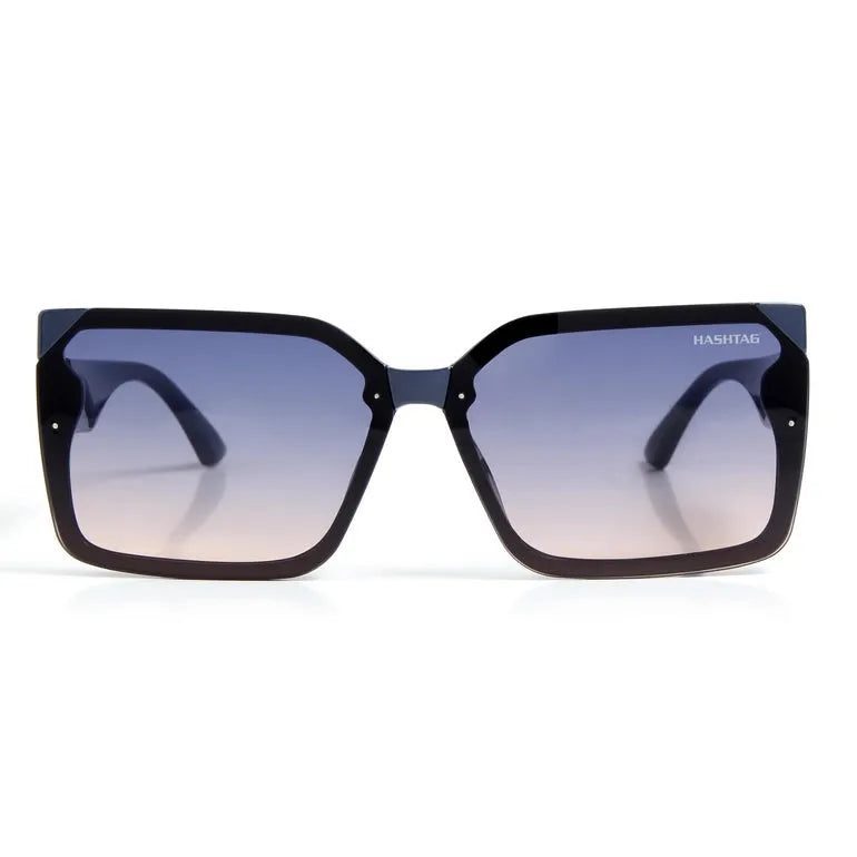 Dazzling Blue Large Full Rim Square Sunglasses for Men & Women — Hashtag Eyewears