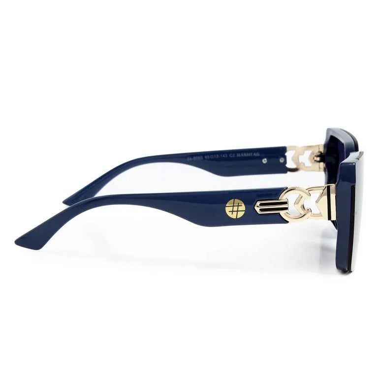 Dazzling Blue Large Full Rim Square Sunglasses for Men & Women — Hashtag Eyewears