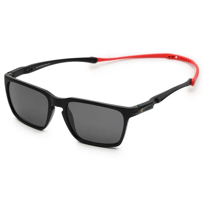 DragGo Black Medium Full Rim Rectangle Sports Sunglasses for Men & Women — Hashtag Eyewears