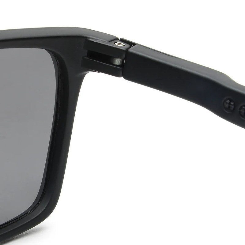 DragGo Black Medium Full Rim Rectangle Sports Sunglasses for Men & Women — Hashtag Eyewears