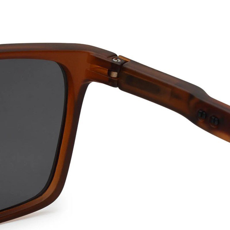 DragGo | Brown Medium Full Rim Rectangle Sports Sunglasses for Men & Women [Polarized]