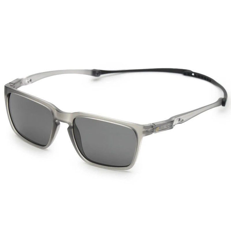DragGo Grey Medium Full Rim Rectangle Sports Sunglasses for Men & Women Temple Tip Color Black — Hashtag Eyewears