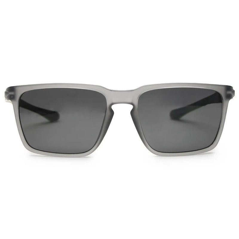 DragGo | Grey Medium Full Rim Rectangle Sports Sunglasses for Men & Women Temple Tip Color Green [Polarized]