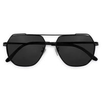 Drakara Black Large Full Rim Hexagonal Sunglasses for Men — Hashtag Eyewears