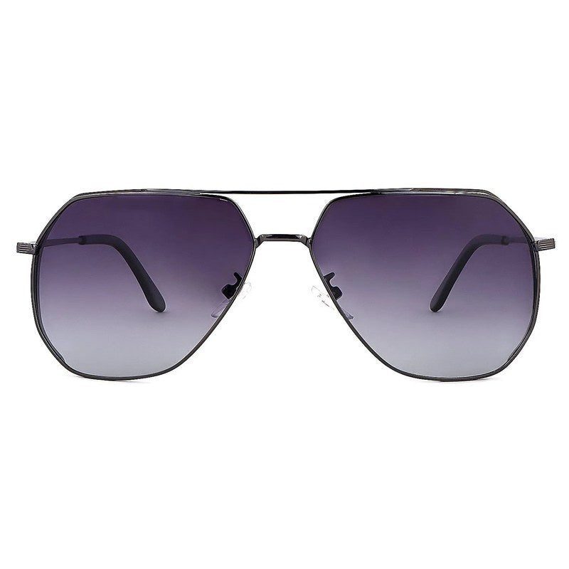 Drakara Grey Large Full Rim Hexagonal Sunglasses for Men — Hashtag Eyewears