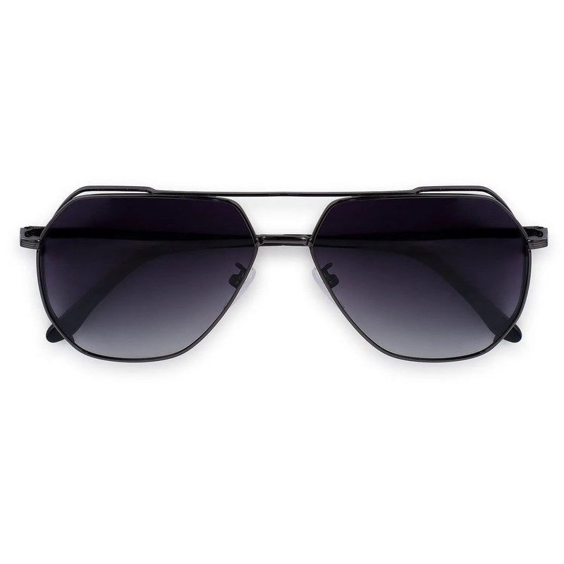Drakara Grey Large Full Rim Hexagonal Sunglasses for Men — Hashtag Eyewears