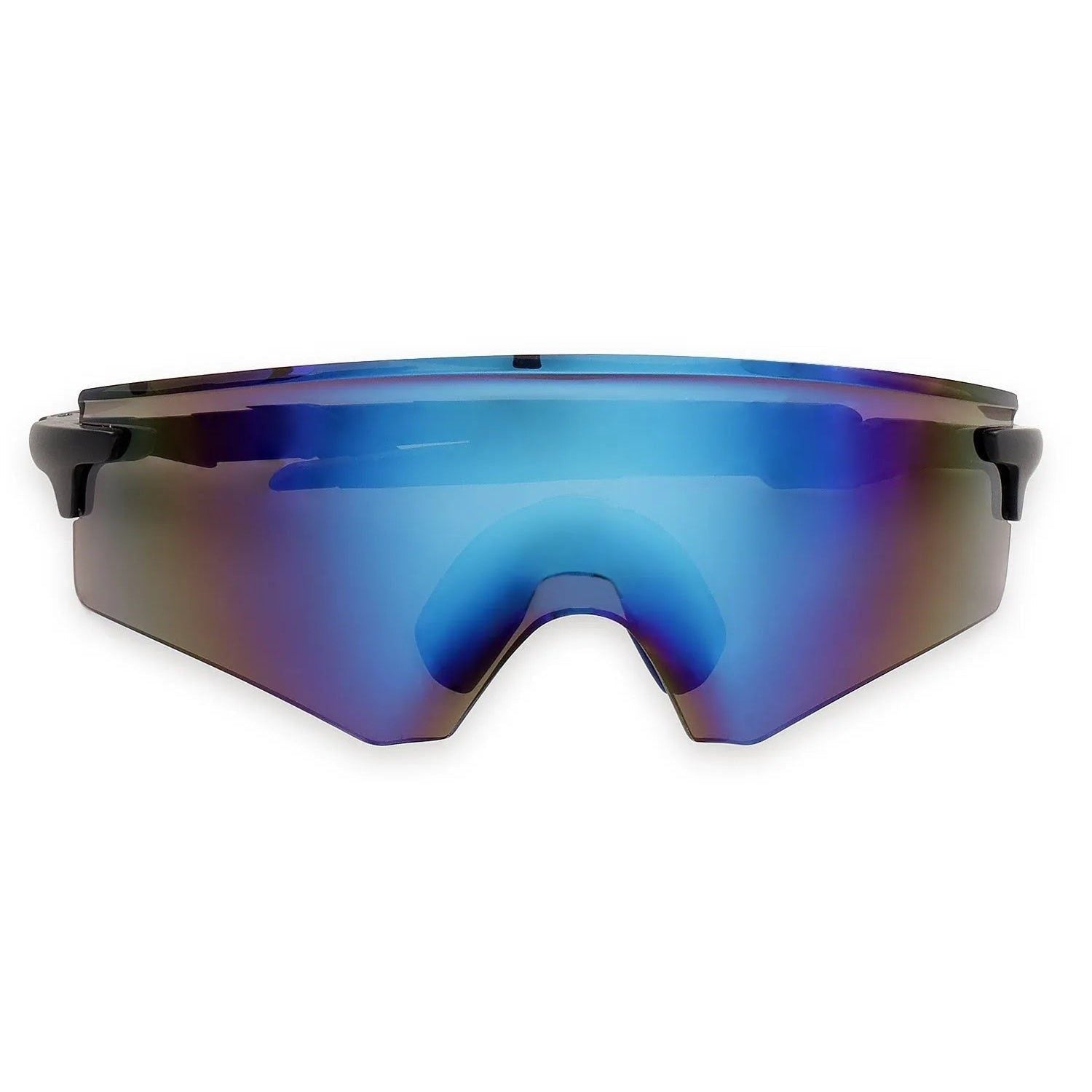 Drakion Black Medium Rim Less Shield Sports Sunglasses for Men & Women — Hashtag Eyewears