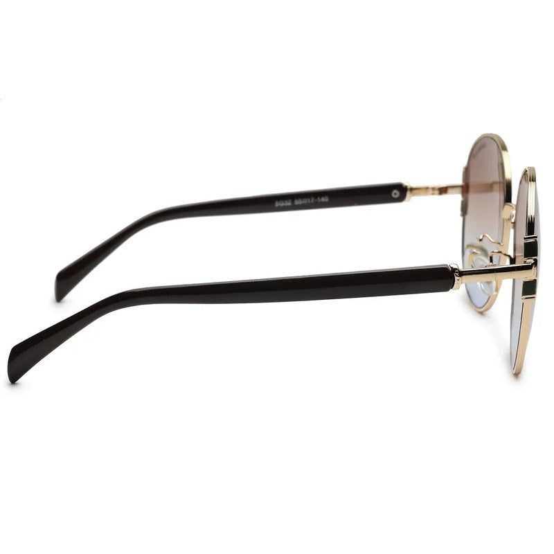 Drakon Gradient Brown Oversized Full Rim Round Sunglasses for Women — Hashtag Eyewears