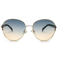Drakon Gradient Green Oversized Full Rim Round Sunglasses for Women — Hashtag Eyewears