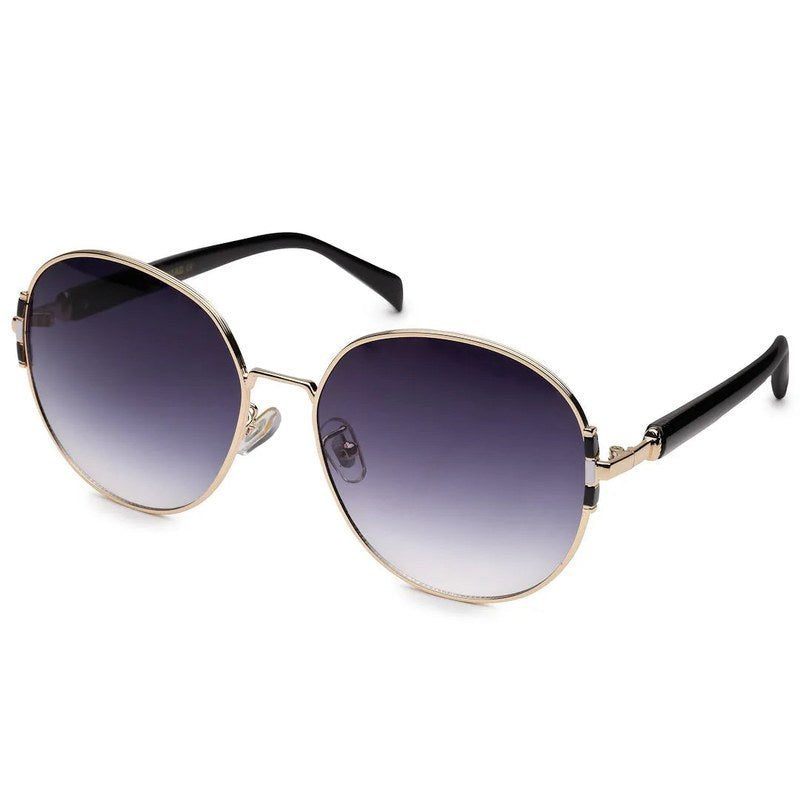 Drakon Gradient Purple Oversized Full Rim Round Sunglasses for Women — Hashtag Eyewears