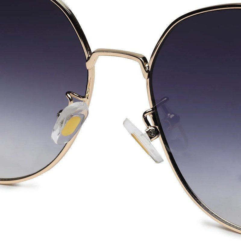 Drakon Gradient Purple Oversized Full Rim Round Sunglasses for Women — Hashtag Eyewears