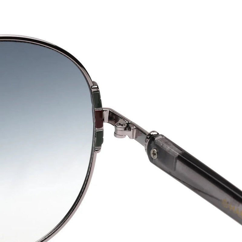 Drakon | Silver Oversized Full Rim Round Sunglasses for Women [UV-protected]