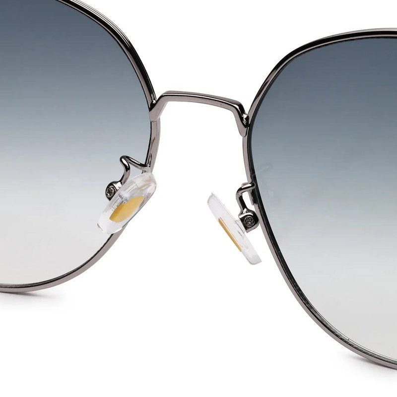 Drakon | Silver Oversized Full Rim Round Sunglasses for Women [UV-protected]