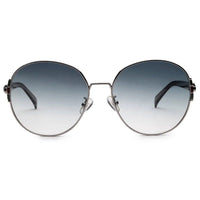 Drakon Silver Oversized Full Rim Round Sunglasses for Women — Hashtag Eyewears