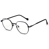 Dravon Black Medium Full Rim Hexagonal Computer Glasses for Men & Women — Hashtag Eyewears