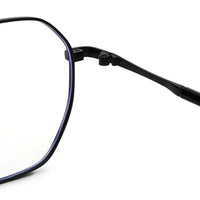 Dravon Black Medium Full Rim Hexagonal Computer Glasses for Men & Women — Hashtag Eyewears