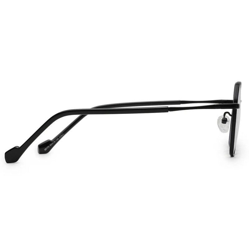 Dravon Black Medium Full Rim Hexagonal Computer Glasses for Men & Women — Hashtag Eyewears