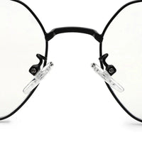 Dravon Black Medium Full Rim Hexagonal Computer Glasses for Men & Women — Hashtag Eyewears