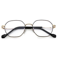 Dravon Golden & Black Medium Full Rim Hexagonal Computer Glasses for Men & Women — Hashtag Eyewears