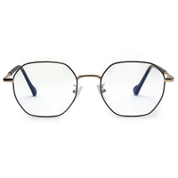 Dravon Golden & Black Medium Full Rim Hexagonal Computer Glasses for Men & Women — Hashtag Eyewears