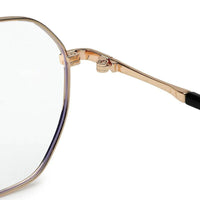 Dravon Golden & Black Medium Full Rim Hexagonal Computer Glasses for Men & Women — Hashtag Eyewears