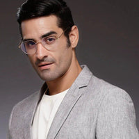 Dravon Golden Medium Full Rim Hexagonal Computer Glasses for Men & Women — Hashtag Eyewears