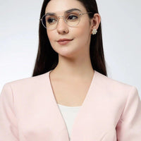 Dravon Golden Medium Full Rim Hexagonal Computer Glasses for Men & Women — Hashtag Eyewears