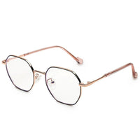 Dravon Golden Rose & Black Medium Full Rim Hexagonal Computer Glasses for Men & Women — Hashtag Eyewears