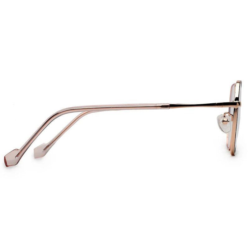 Dravon Golden Rose & Black Medium Full Rim Hexagonal Computer Glasses for Men & Women — Hashtag Eyewears