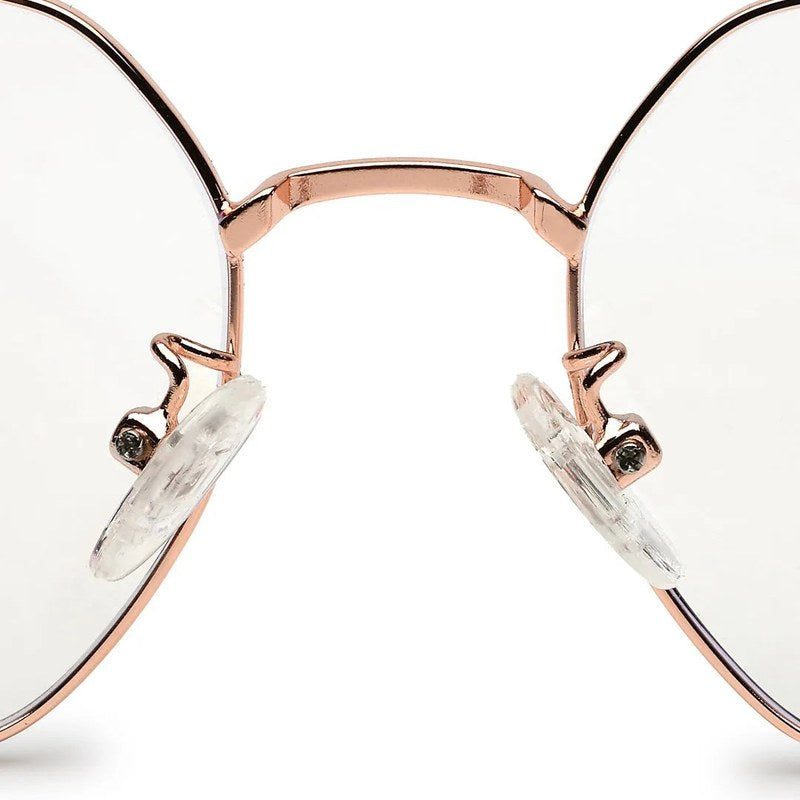 Dravon Golden Rose & Black Medium Full Rim Hexagonal Computer Glasses for Men & Women — Hashtag Eyewears