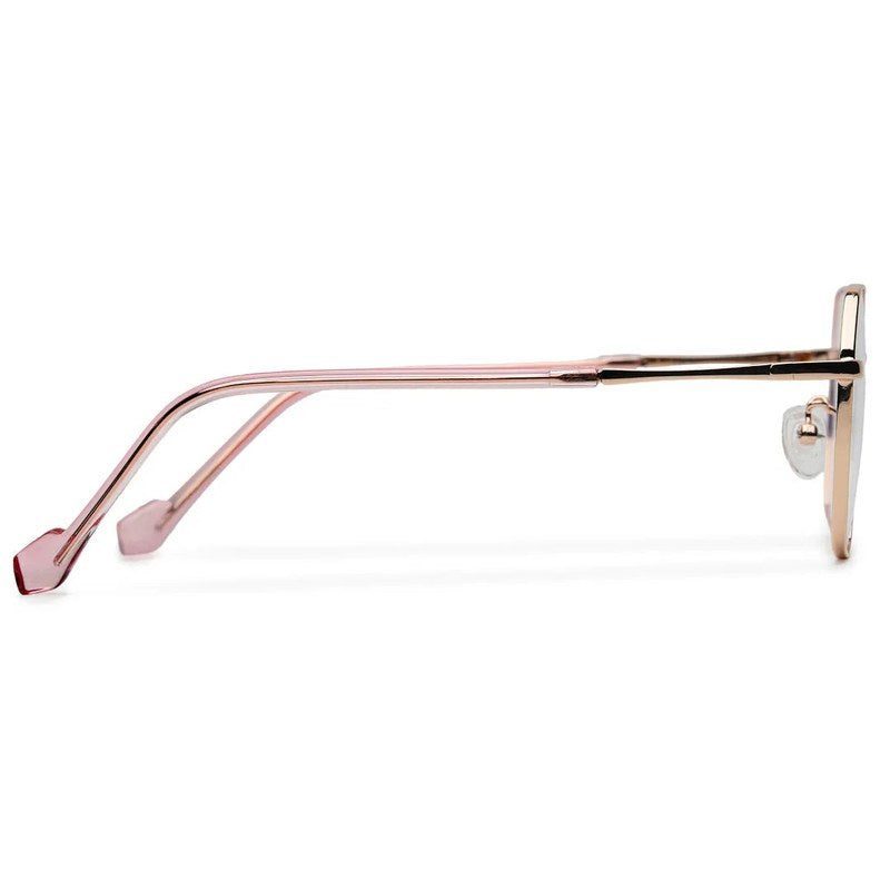 Dravon Golden Rose Medium Full Rim Hexagonal Computer Glasses for Men & Women — Hashtag Eyewears