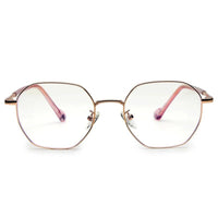 Dravon Golden Rose Medium Full Rim Hexagonal Computer Glasses for Men & Women — Hashtag Eyewears
