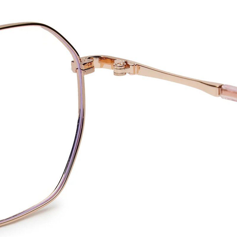 Dravon Golden Rose Medium Full Rim Hexagonal Computer Glasses for Men & Women — Hashtag Eyewears