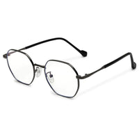 Dravon Grey Medium Full Rim Hexagonal Computer Glasses for Men & Women — Hashtag Eyewears