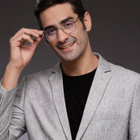 Dravon Grey Medium Full Rim Hexagonal Computer Glasses for Men & Women — Hashtag Eyewears