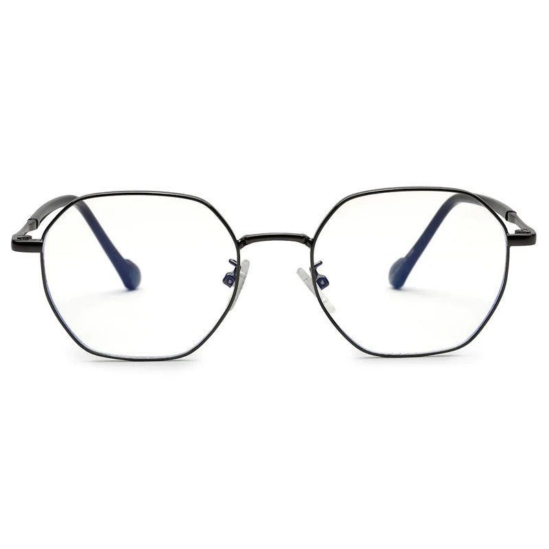 Dravon Grey Medium Full Rim Hexagonal Computer Glasses for Men & Women — Hashtag Eyewears