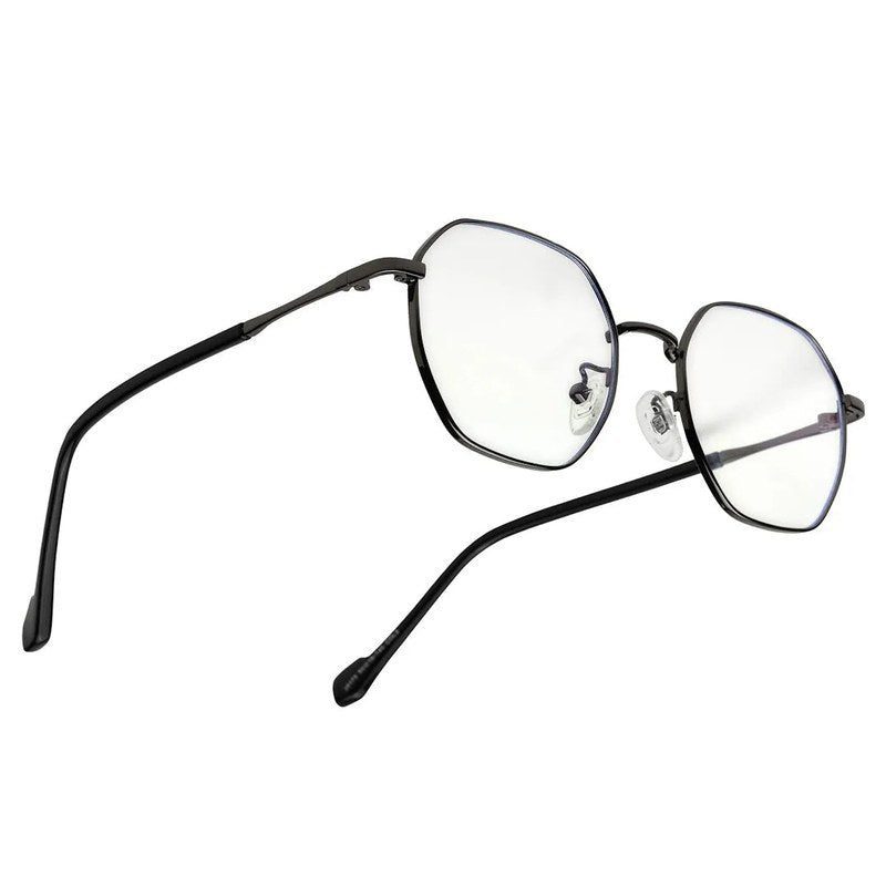 Dravon Grey Medium Full Rim Hexagonal Computer Glasses for Men & Women — Hashtag Eyewears